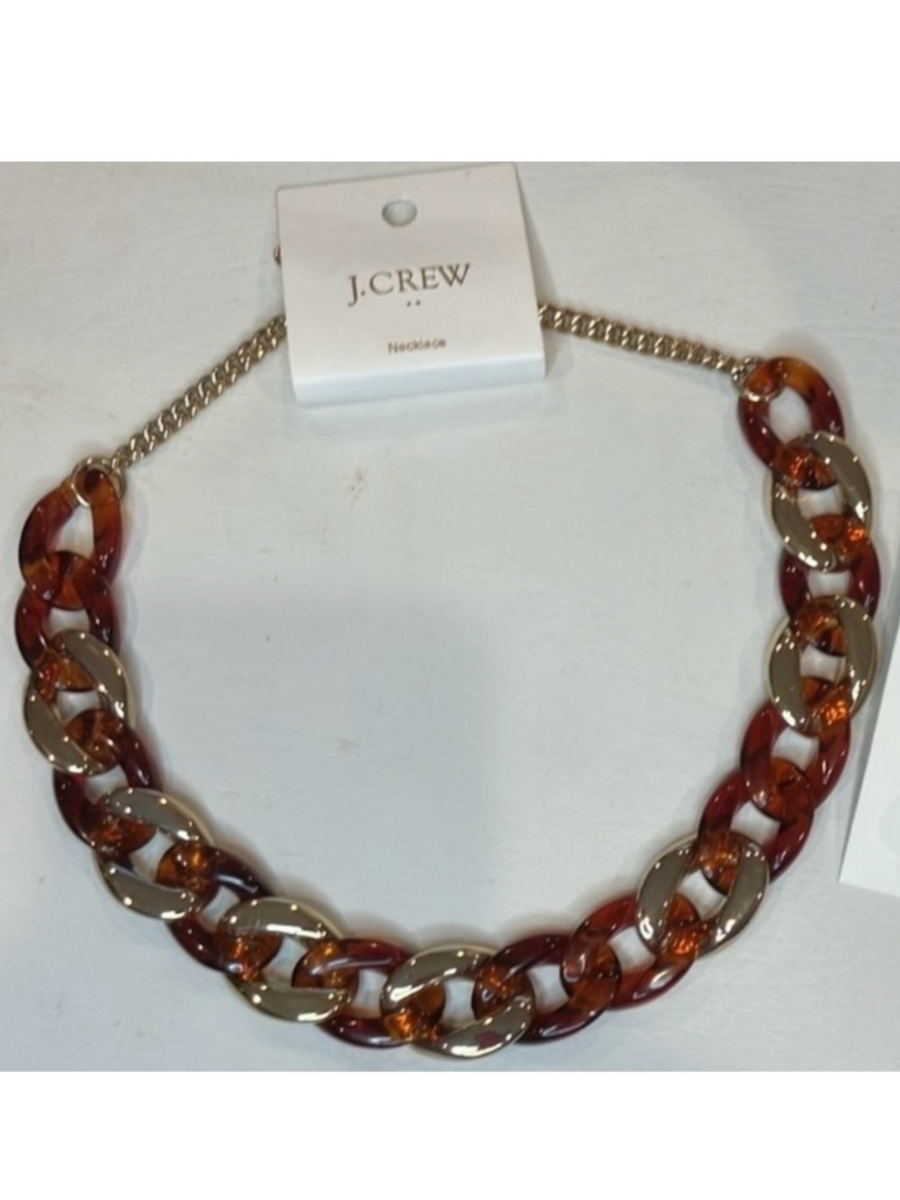 J. Crew | Faux Turtle Shell & Gold Statement Necklace